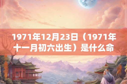 1971年12月23日（1971年十一月初六出生）是什么命_命运如何