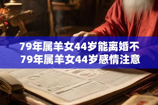 79年属羊女44岁能离婚不 79年属羊女44岁感情注意事项