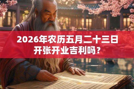 2026年农历五月二十三日开张开业吉利吗? 2026年农历五月二十三日开张开业吉利吗?