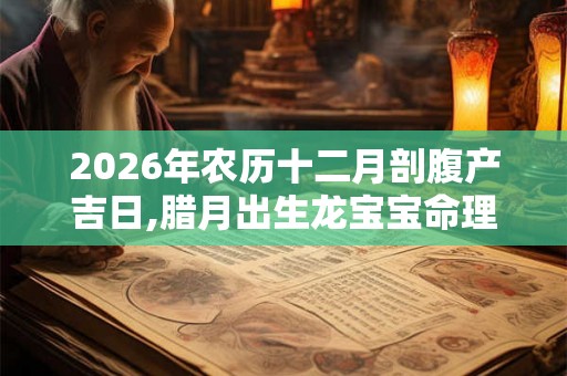 2026年农历十二月剖腹产吉日,腊月出生龙宝宝命理