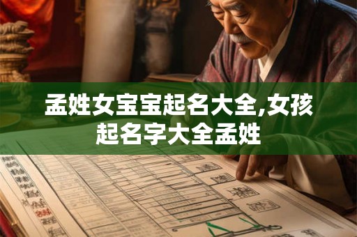 孟姓女宝宝起名大全,女孩起名字大全孟姓 孟姓女宝宝起名大全,女孩起名字大全孟姓