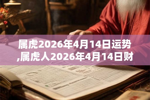 属虎2026年4月14日运势,属虎人2026年4月14日财运,生肖虎2026年4月14日运势