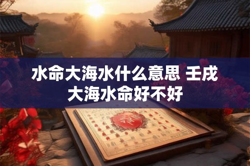 水命大海水什么意思 壬戌大海水命好不好