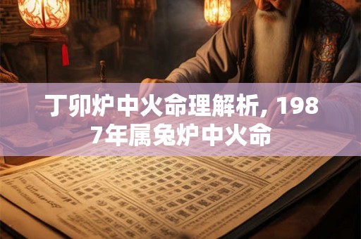 丁卯炉中火命理解析, 1987年属兔炉中火命
