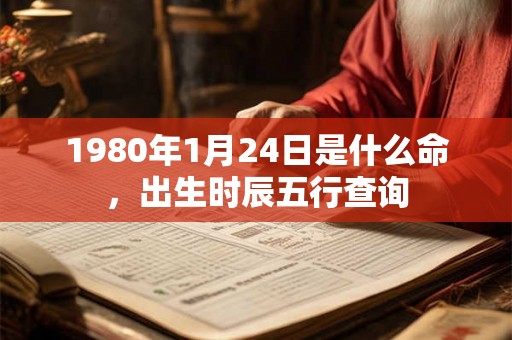 1980年1月24日是什么命，出生时辰五行查询