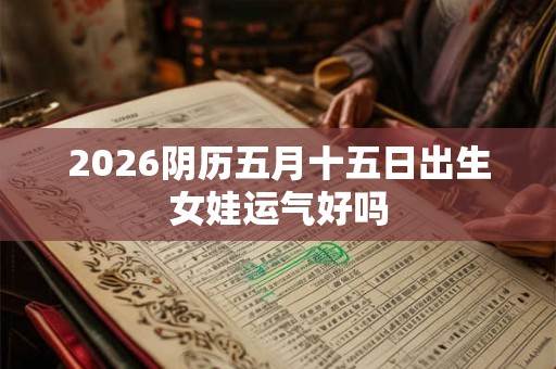 2026阴历五月十五日出生女娃运气好吗