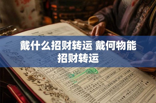 戴什么招财转运 戴何物能招财转运 戴什么招财转运 戴何物能招财转运