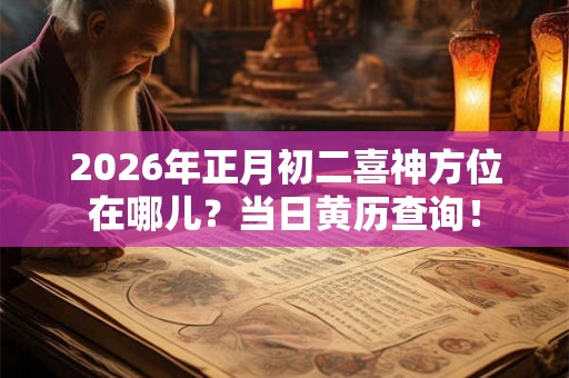 2026年正月初二喜神方位在哪儿?当日黄历查询! 2026年正月初二喜神方位在哪儿?当日黄历查询!