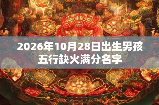 2026年10月28日出生男孩五行缺火满分名字 2026年10月28日出生男孩五行缺火满分名字