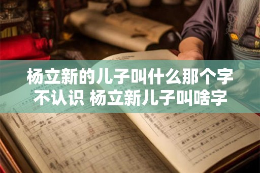 杨立新的儿子叫什么那个字不认识 杨立新儿子叫啥字