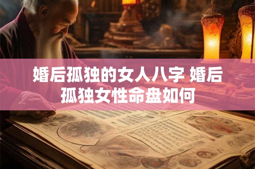 婚后孤独的女人八字 婚后孤独女性命盘如何