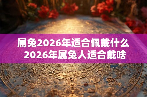 属兔2026年适合佩戴什么 2026年属兔人适合戴啥