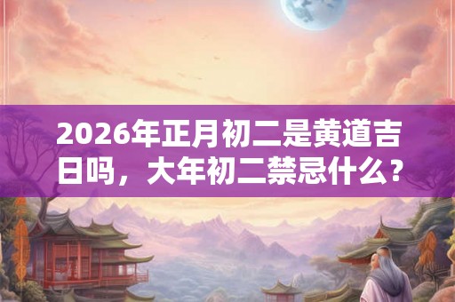 2026年正月初二是黄道吉日吗,大年初二禁忌什么? 2026年正月初二是黄道吉日吗,大年初二禁忌什么?