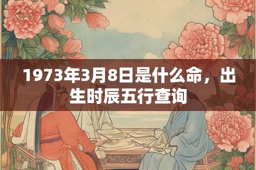 1973年3月8日是什么命，出生时辰五行查询