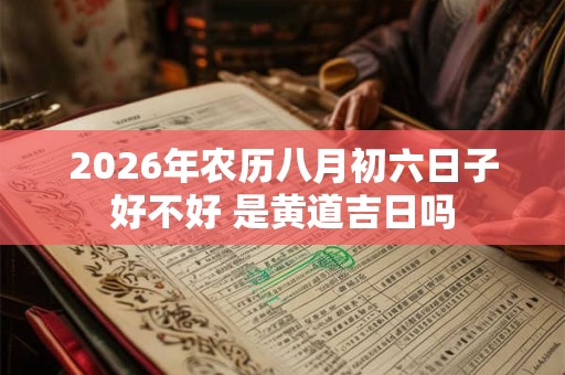 2026年农历八月初六日子好不好 是黄道吉日吗