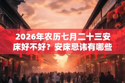 2026年农历七月二十三安床好不好？安床忌讳有哪些？