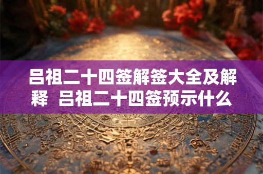 吕祖二十四签解签大全及解释  吕祖二十四签预示什么