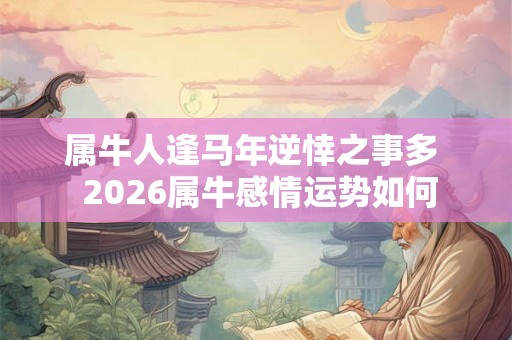 属牛人逢马年逆悻之事多  2026属牛感情运势如何