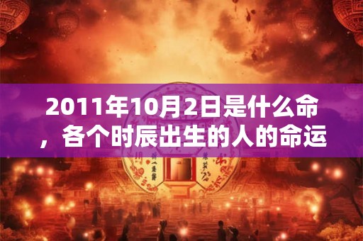 2011年10月2日是什么命,各个时辰出生的人的命运 2011年10月2日是什么命,各个时辰出生的人的命运