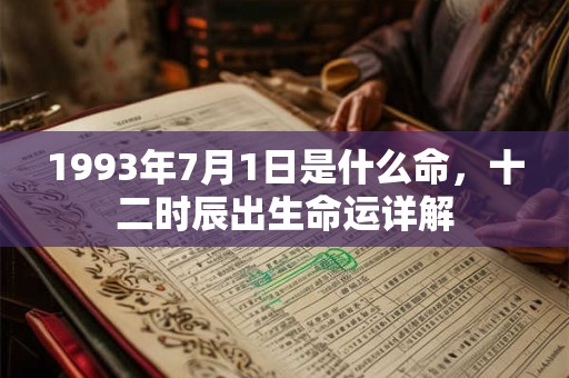 1993年7月1日是什么命,十二时辰出生命运详解 1993年7月1日是什么命,十二时辰出生命运详解