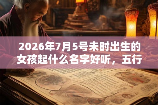 2026年7月5号未时出生的女孩起什么名字好听，五行是什么？