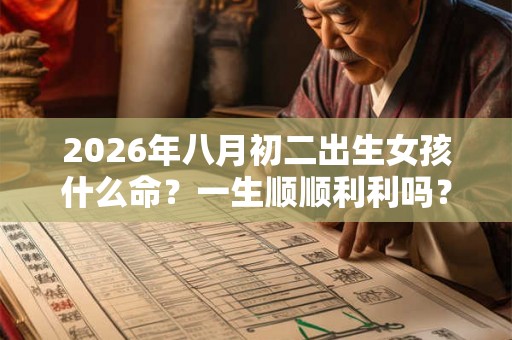 2026年八月初二出生女孩什么命？一生顺顺利利吗？