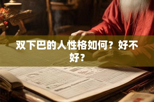 双下巴的人性格如何？好不好？