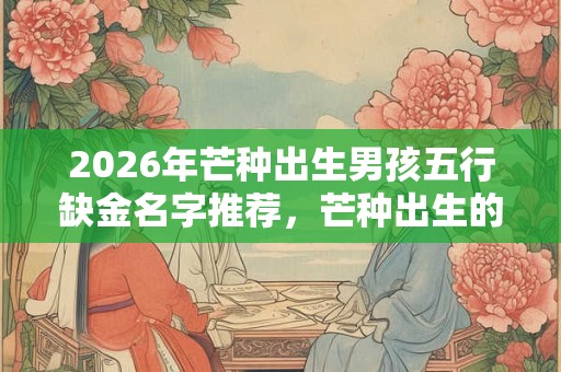 2026年芒种出生男孩五行缺金名字推荐,芒种出生的男孩好吗? 2026年芒种出生男孩五行缺金名字推荐,芒种出生的男孩好吗?