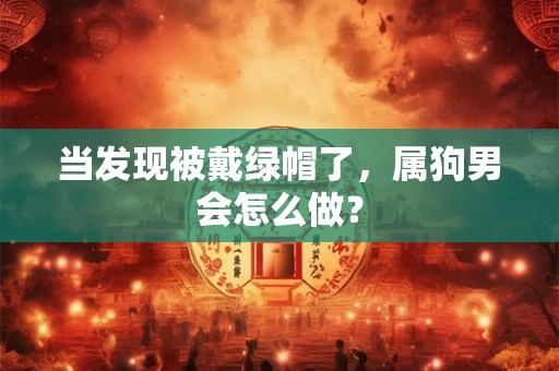 当发现被戴绿帽了，属狗男会怎么做？