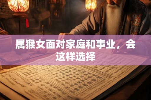 属猴女面对家庭和事业,会这样选择 属猴女面对家庭和事业,会这样选择