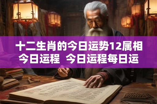 十二生肖的今日运势12属相今日运程  今日运程每日运势查询