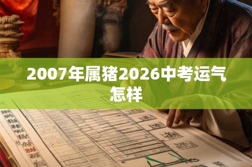 2007年属猪2026中考运气怎样