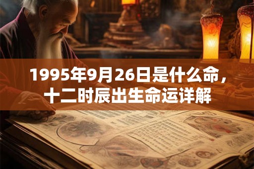 1995年9月26日是什么命,十二时辰出生命运详解 1995年9月26日是什么命,十二时辰出生命运详解