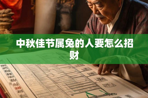 中秋佳节属兔的人要怎么招财