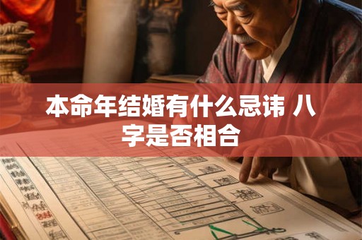 本命年结婚有什么忌讳 八字是否相合 本命年结婚有什么忌讳 八字是否相合