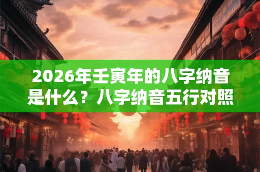 2026年壬寅年的八字纳音是什么？八字纳音五行对照表