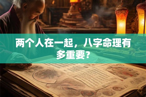 两个人在一起，八字命理有多重要？