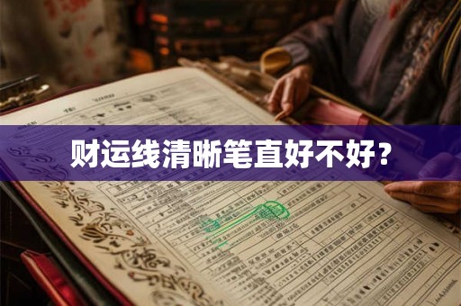 财运线清晰笔直好不好？