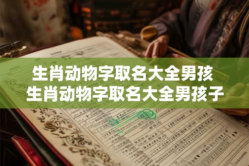 生肖动物字取名大全男孩 生肖动物字取名大全男孩子