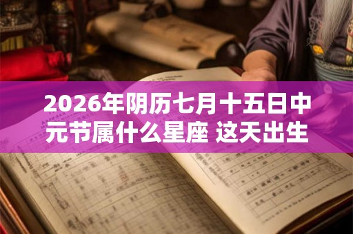 2026年阴历七月十五日中元节属什么星座 这天出生好吗