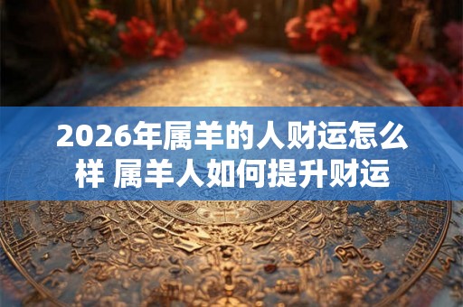 2026年属羊的人财运怎么样 属羊人如何提升财运