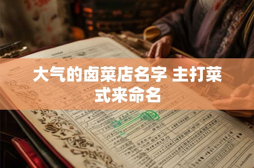 大气的卤菜店名字 主打菜式来命名 大气的卤菜店名字 主打菜式来命名