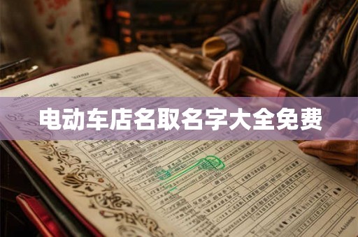 电动车店名取名字大全免费 电动车店名取名字大全免费