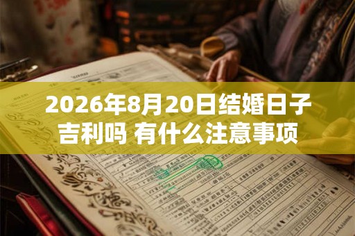 2026年8月20日结婚日子吉利吗 有什么注意事项 2026年8月20日结婚日子吉利吗 有什么注意事项