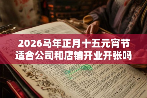 2026马年正月十五元宵节适合公司和店铺开业开张吗？