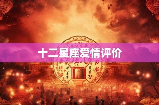 十二星座爱情评价