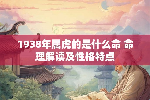 1938年属虎的是什么命 命理解读及性格特点