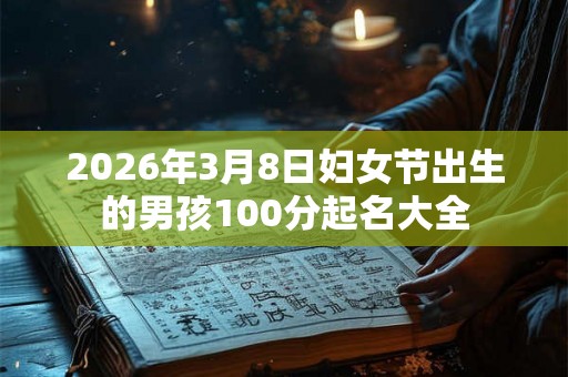 2026年3月8日妇女节出生的男孩100分起名大全 2026年3月8日妇女节出生的男孩100分起名大全