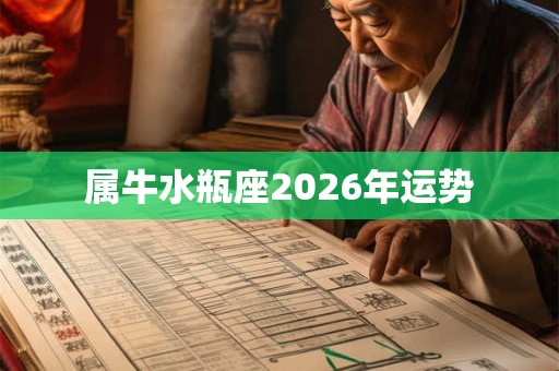 属牛水瓶座2026年运势
