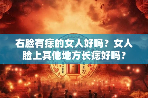 右脸有痣的女人好吗？女人脸上其他地方长痣好吗？